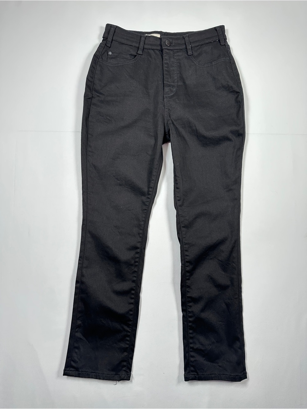 Pilcro Anthropologie Knightsbridge Slim Tuck Jeans Black Ankle Pants Size 29